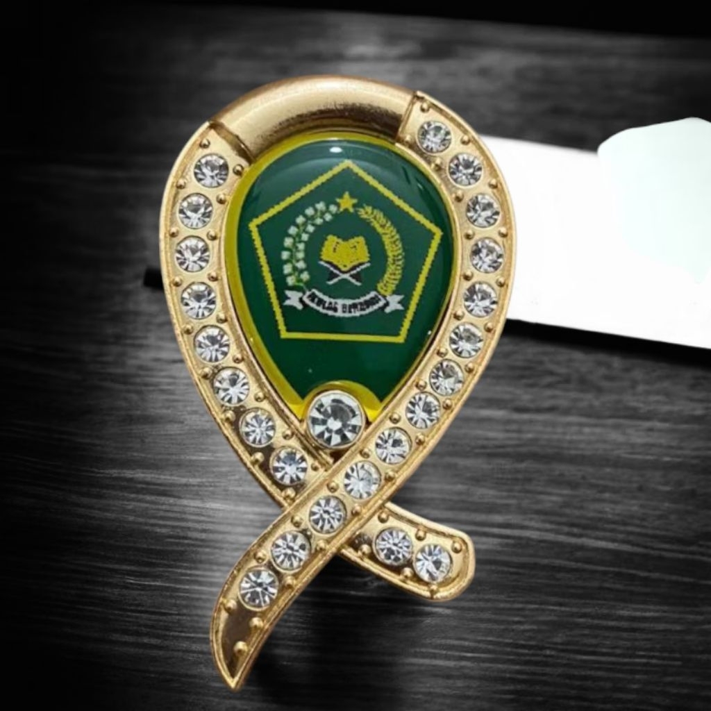 PIN BROS HIJAB GOLD LOGO KEMENAG