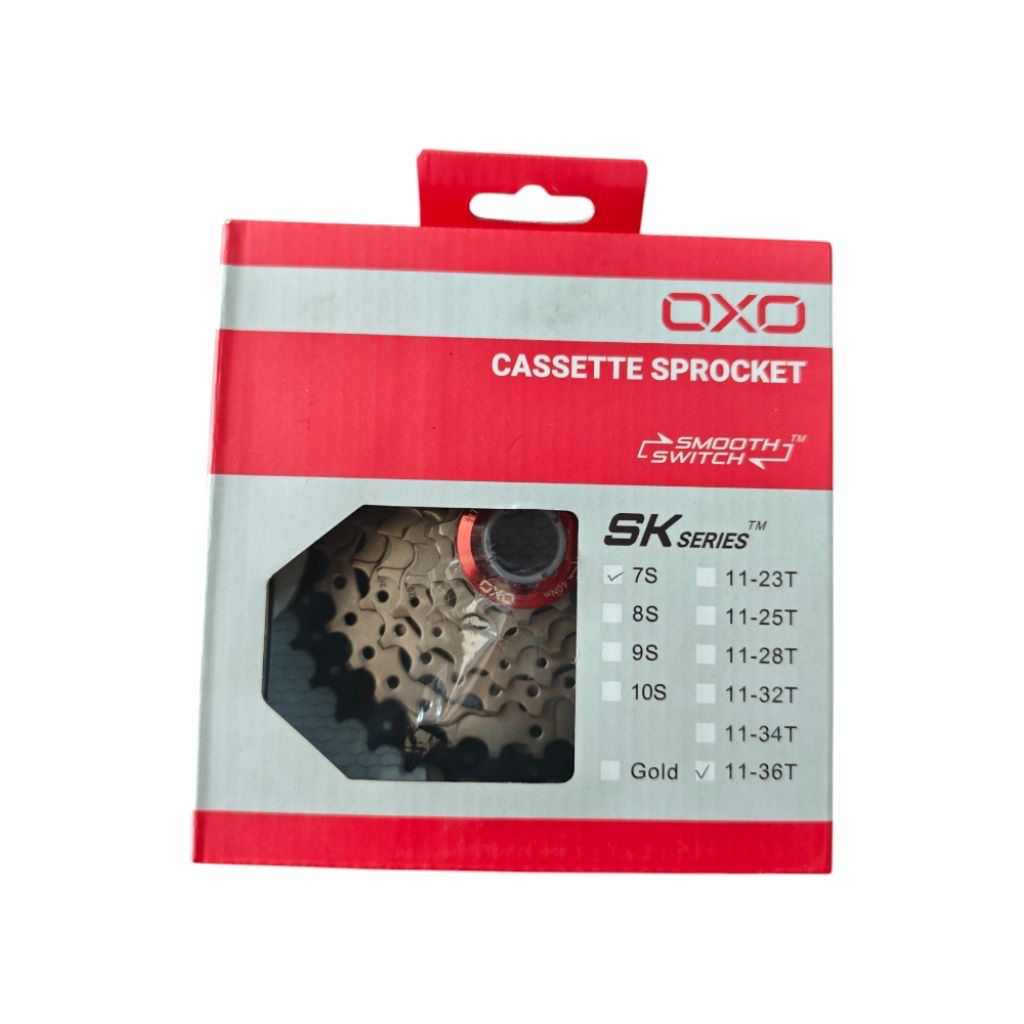 SPROCKET CASSETE OXO 7 SPEED 11-36T CP BK