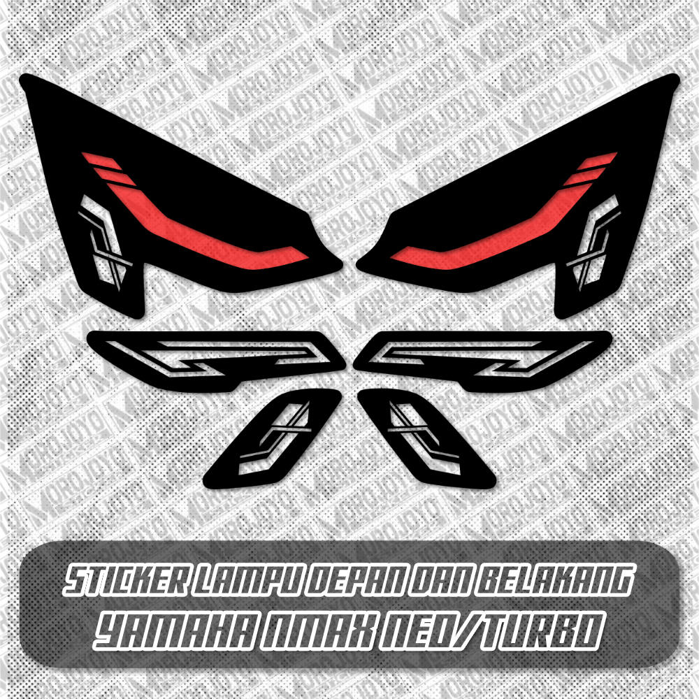 STICKER VARIASI LAMPU DEPAN BELAKANG YAMAHA NMAX NEO / TURBO MOTIF ELEGAN