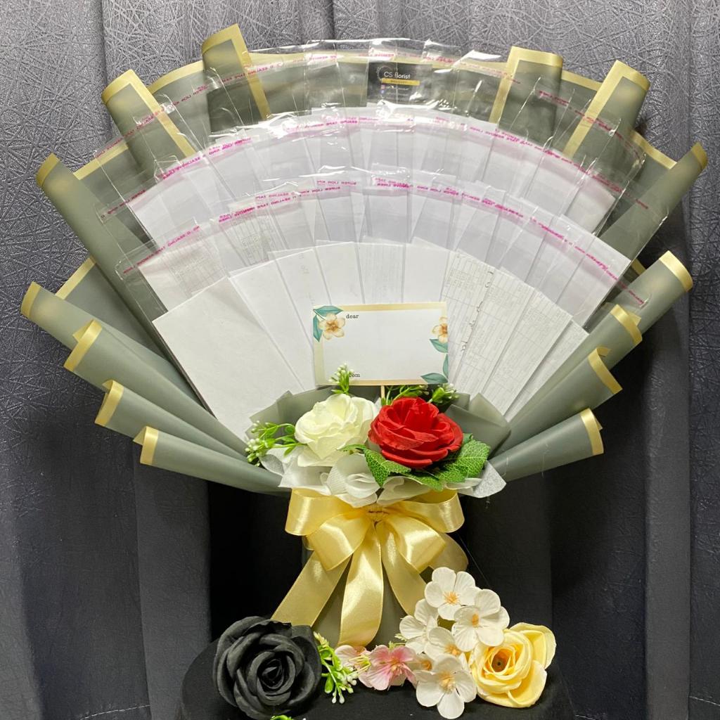 BUCKET UANG KOSONGAN 30 LEMBAR/HARI IBU/HARI GURU/WISUDA/ANNIVERSARY