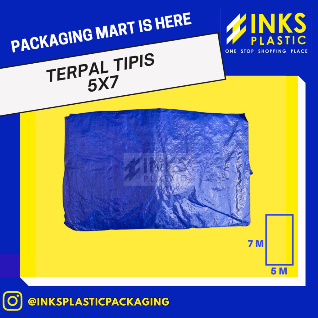 TERPAL PLASTIK 5x7 TERPAL KOLAM IKAN PROYEK JUALAN SERBAGUNA