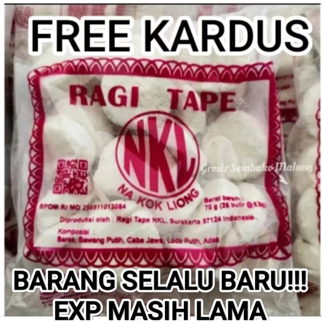 PROMO RAGI TAPE NKL 70 gr / RAGI NKL ORIGINAL / RAGI NA KOK LIONG / FERMENTASI TAPE SINGKONG