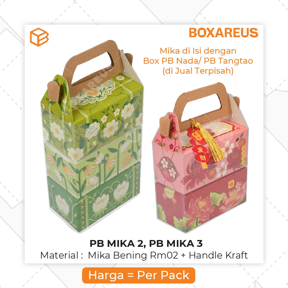 Kantong Mika Gagang Souvenir Transparan Hampers Packaging | PB MIKA