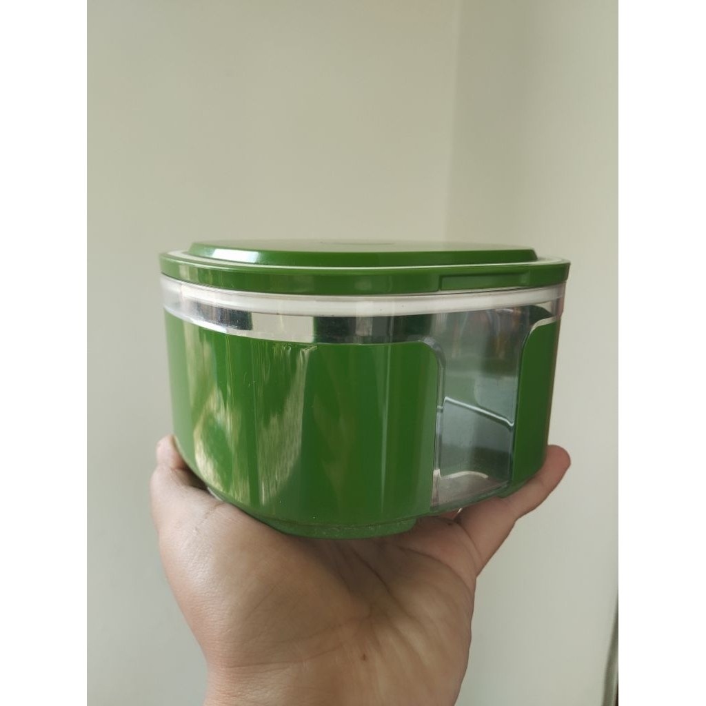 Window Canister Hijau 700mL Tupperware baret (Baru bukan seken)