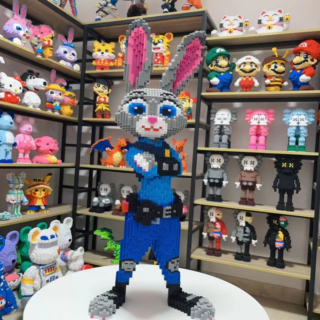 Nano Block Zootopia Judy Hopps Jumbo Zootopia Nick Wilde 3D Model Mainan Edukasi Balok Susun Bricks 