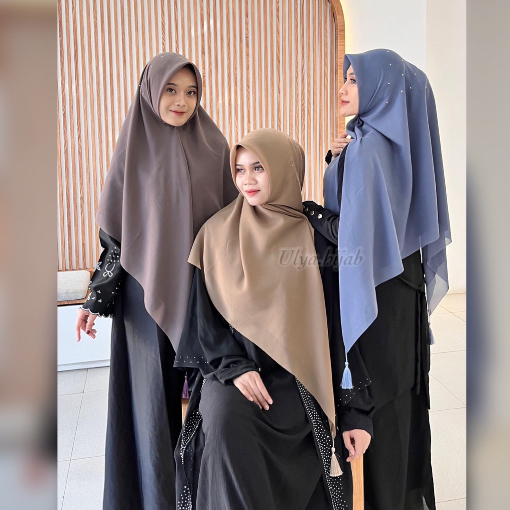 Ulyahijab - Segiempat TABUR Rosegold SWAROVSKI (SYAR'I) 130 × 130 by Ulya Hijab New