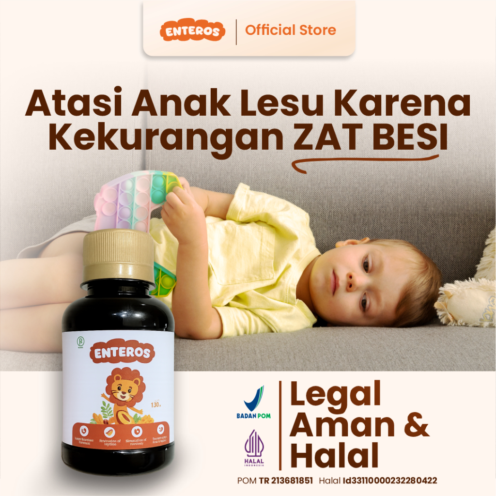 Enteros - Sari Kurma Tingkatkan Zat Besi Anak | Halal BPOM 130ml