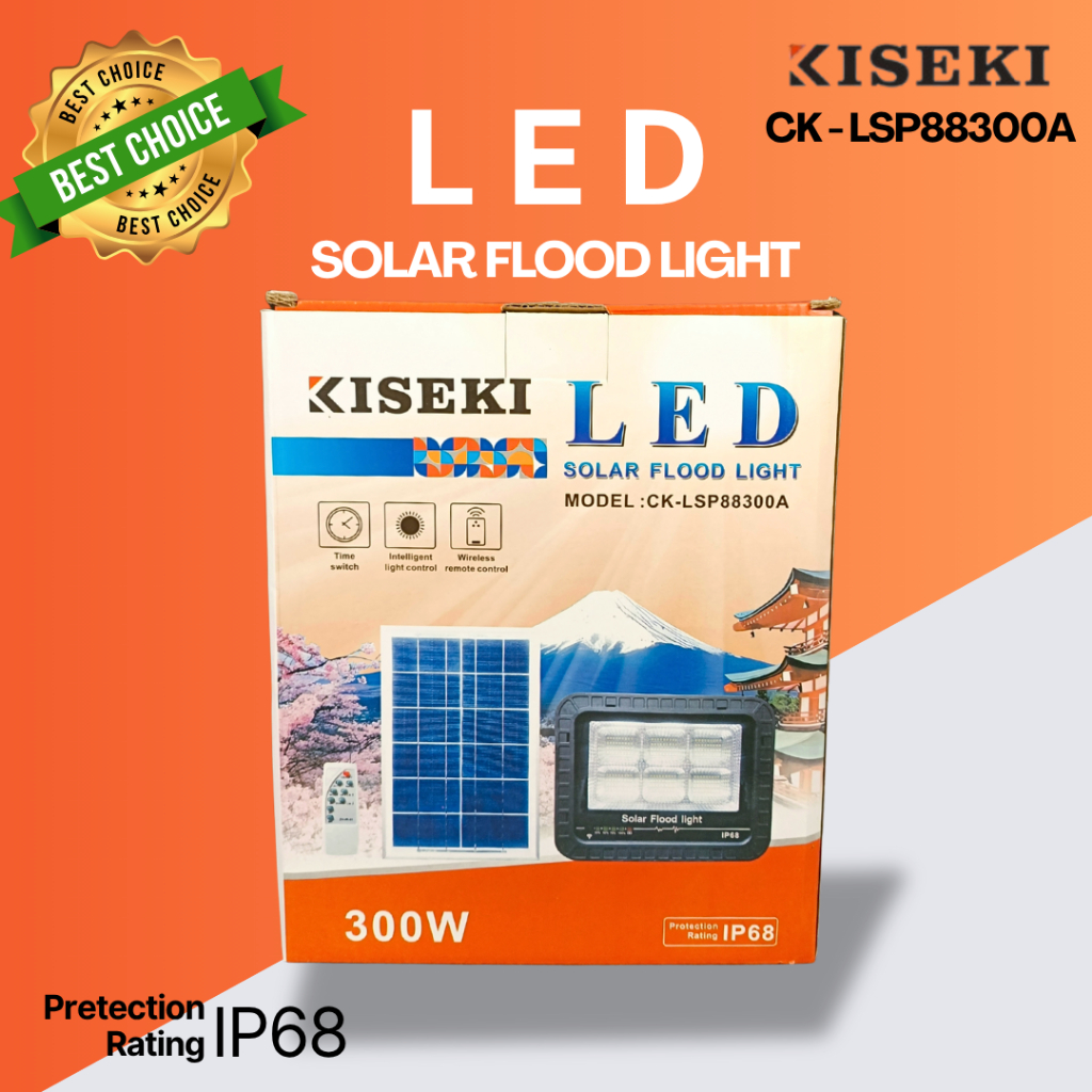Kiseki Lampu Sorot Solar Panel / Lampu Sorot Tenaga Surya 50Watt, 100Watt, 200Watt, 300Watt
