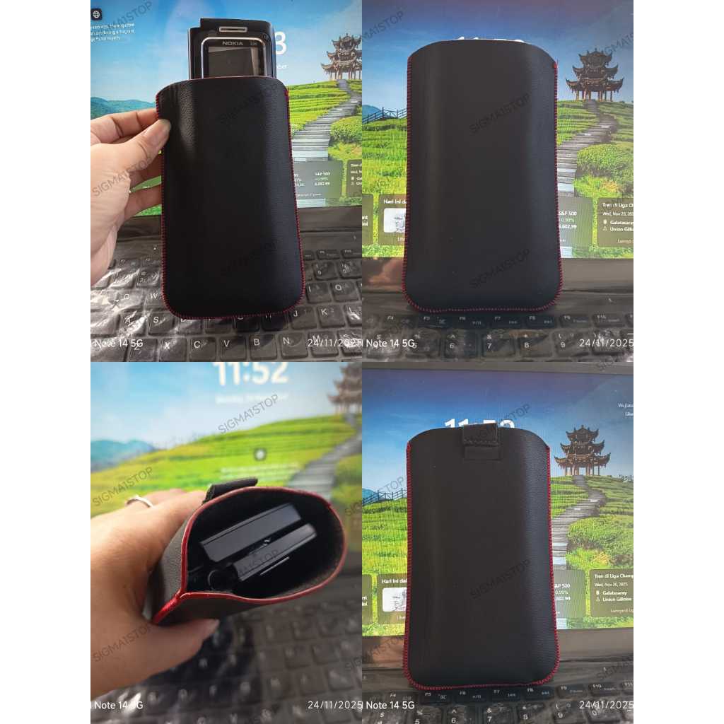 NOKIA E90 I9300 7100 N230 SARUNG POUCH CASE UNIVERSAL KANTONG HP CELUP