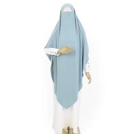 French Khimar Jersey Preloved - by Nuseyba - Turqouise