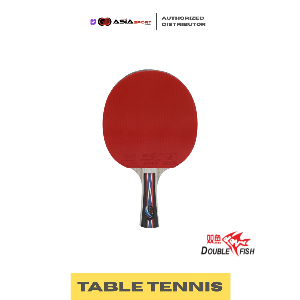 Bat Pingpong DoubleFish + Cover | Tenis Meja | Bat Pingpong Tenis Meja 6D-C