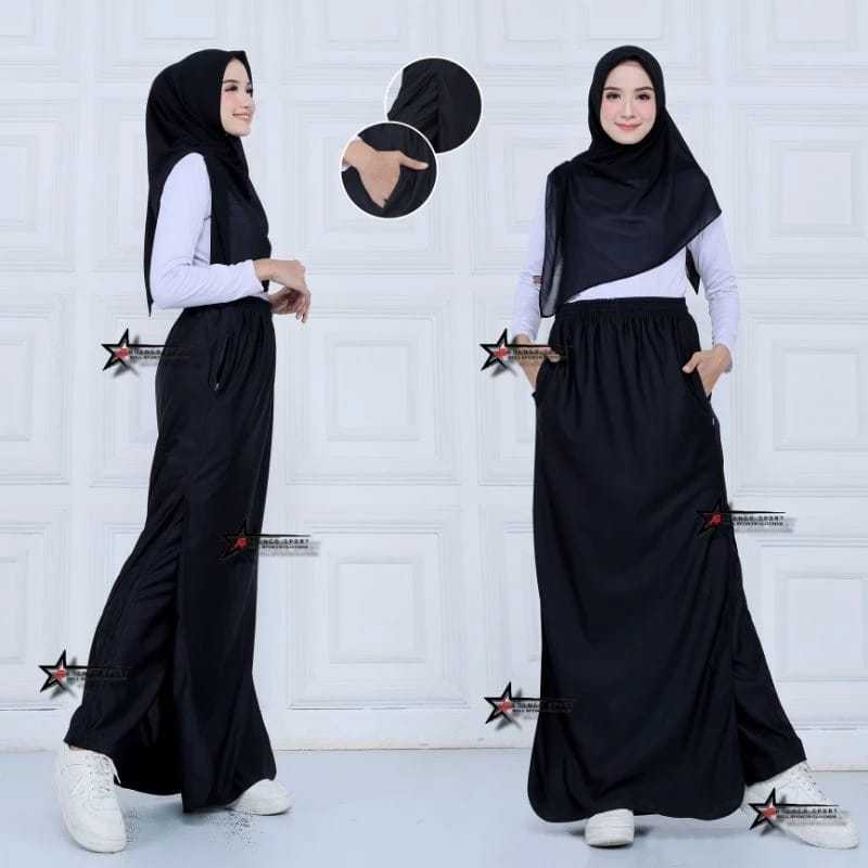 Rocela Rok Olahraga Wanita Muslim / Celana ROk Olahraga Senam Wanita Syar'i