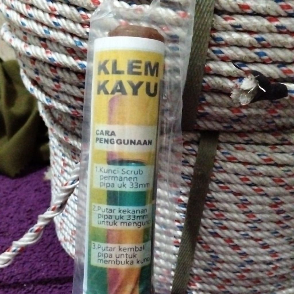 klem putar kayu pipa egrek (33mm ke 38mm)