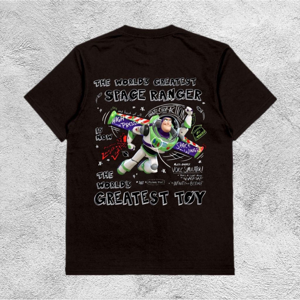 Tshirt Toy story dewasa buzz lightyear premium cotton