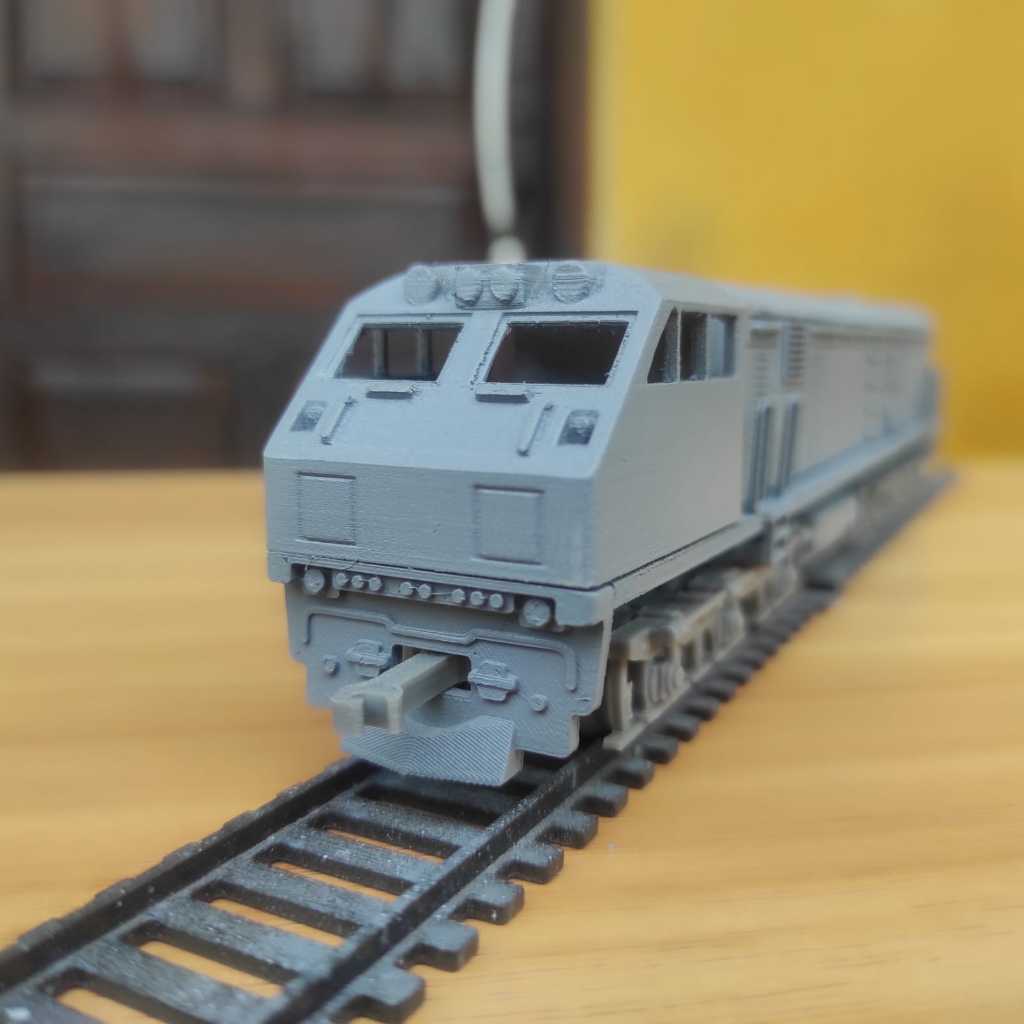Miniatur kereta api lokomotif CC203 Unpaint
