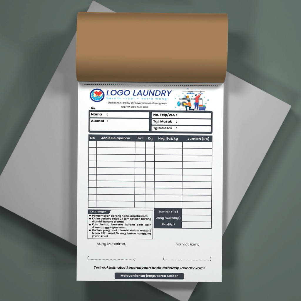 NOTA Custom Free desain suka suka | Nota full color premium quality | nota 2 ply, 3 ply