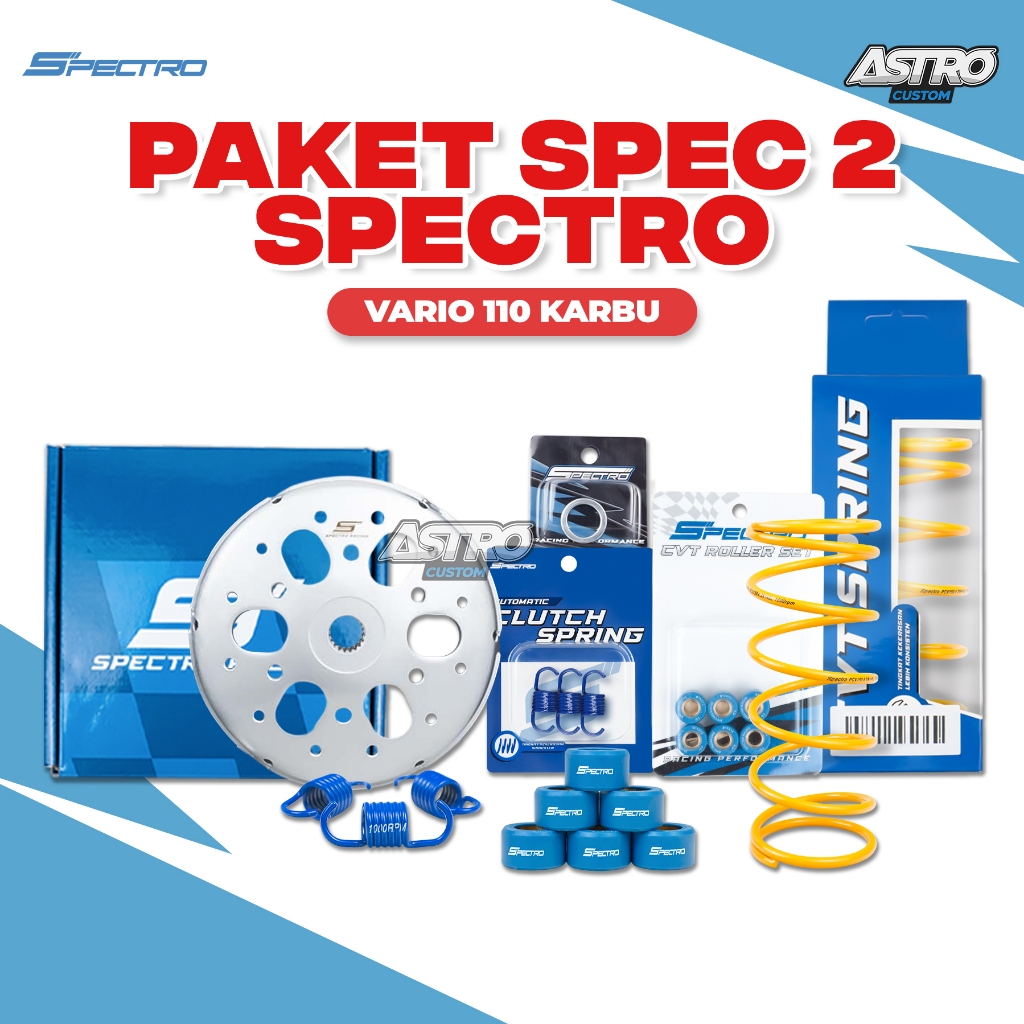 Spectro Paket Upgrade CVT Spec 2 Vario 110 Karbu KVB Mangkok Ganda Roller Per RPM Ring Racing