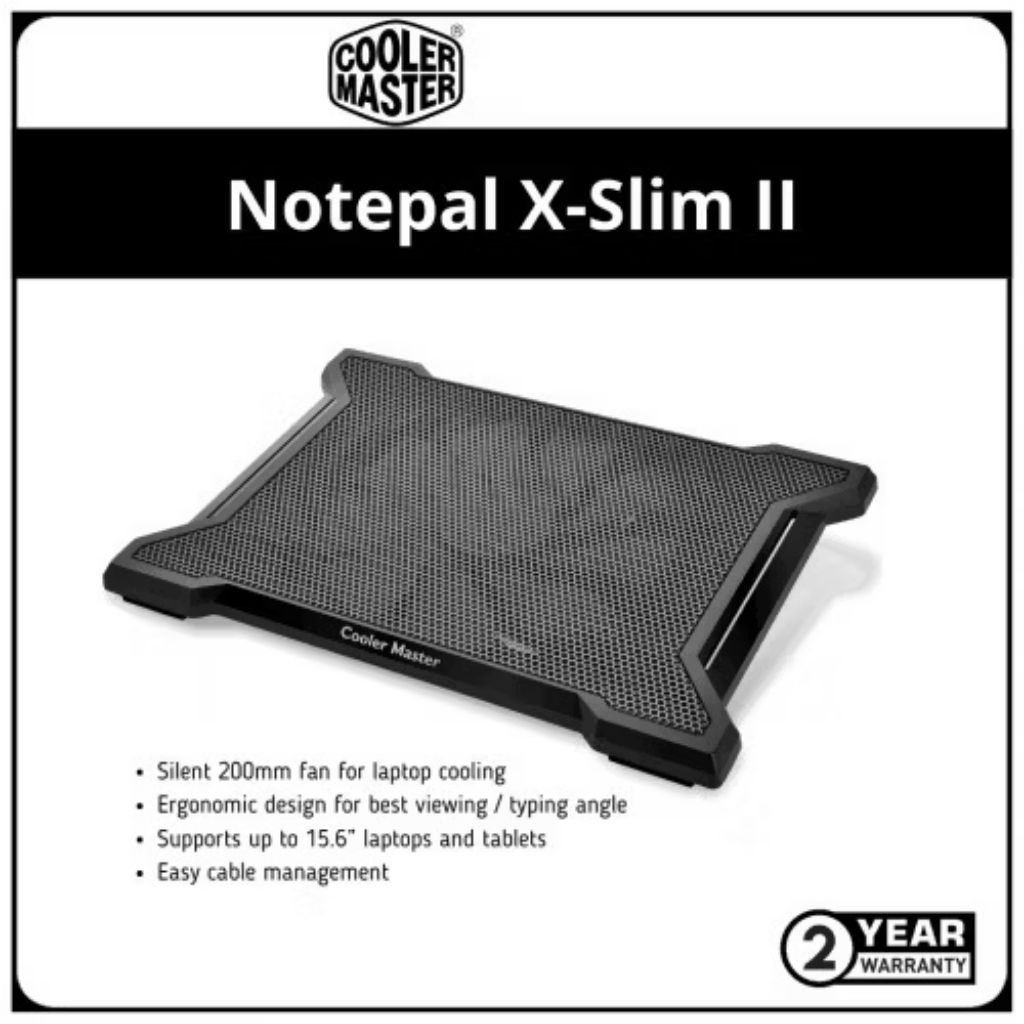 Cooler Master NotePal X-Slim II (SECOND) - pendingin laptop tipis, sunyi, dan mudah dibawa