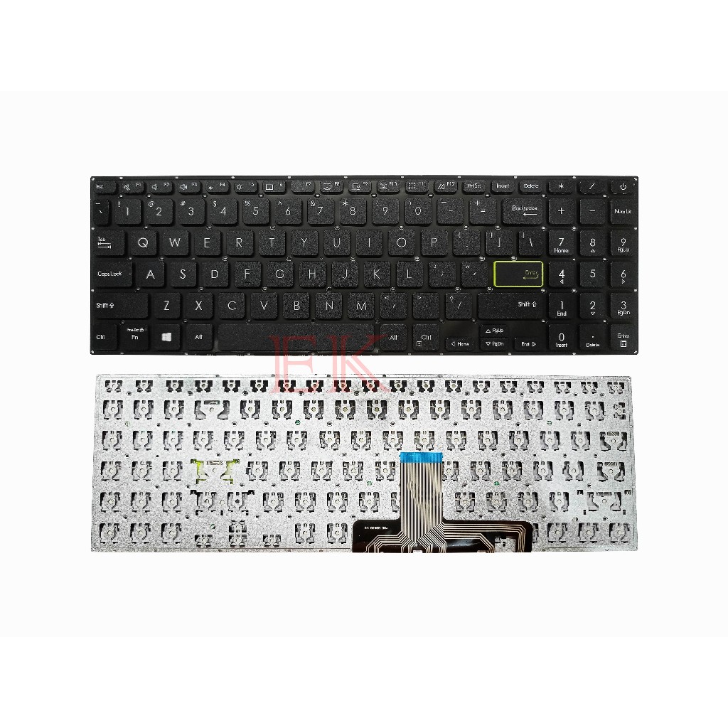 Keyboard Laptop Asus Vivobook E510 E510M E510MA L510 L510M L510MA L520 L520M Series Hitam