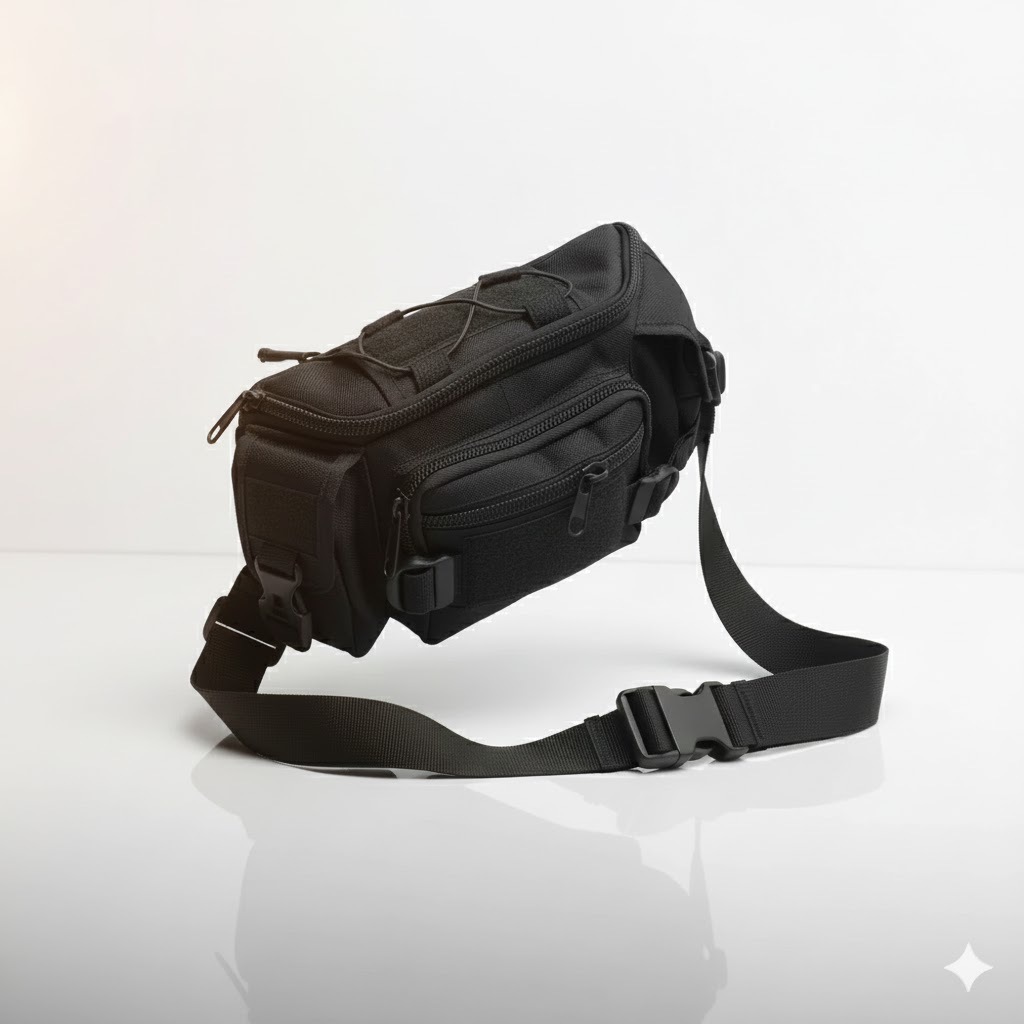 Waistbag Pria Tactical Hitam Tas Pria Tas Dada Bisa Cod