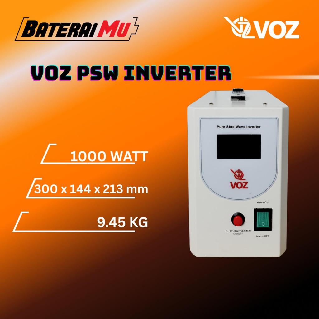 BateraiMu Voz PSW Inverter 1000WATT | Inverter Pure Sine Wave 1000W | PSW Inverter 1000W
