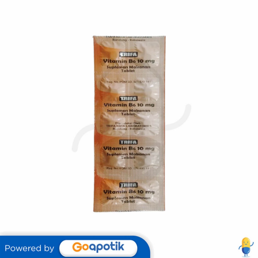 Vitamin B6 10 mg 10 Tablet Trifa Memenuhi Kebutuhan B6