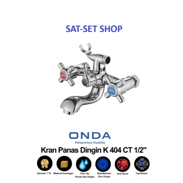 Onda Kran Shower Mixer Air Panas Dingin K 404 CT 1/2" Onda / Kran Shower Mixer Onda / Kran Air Onda