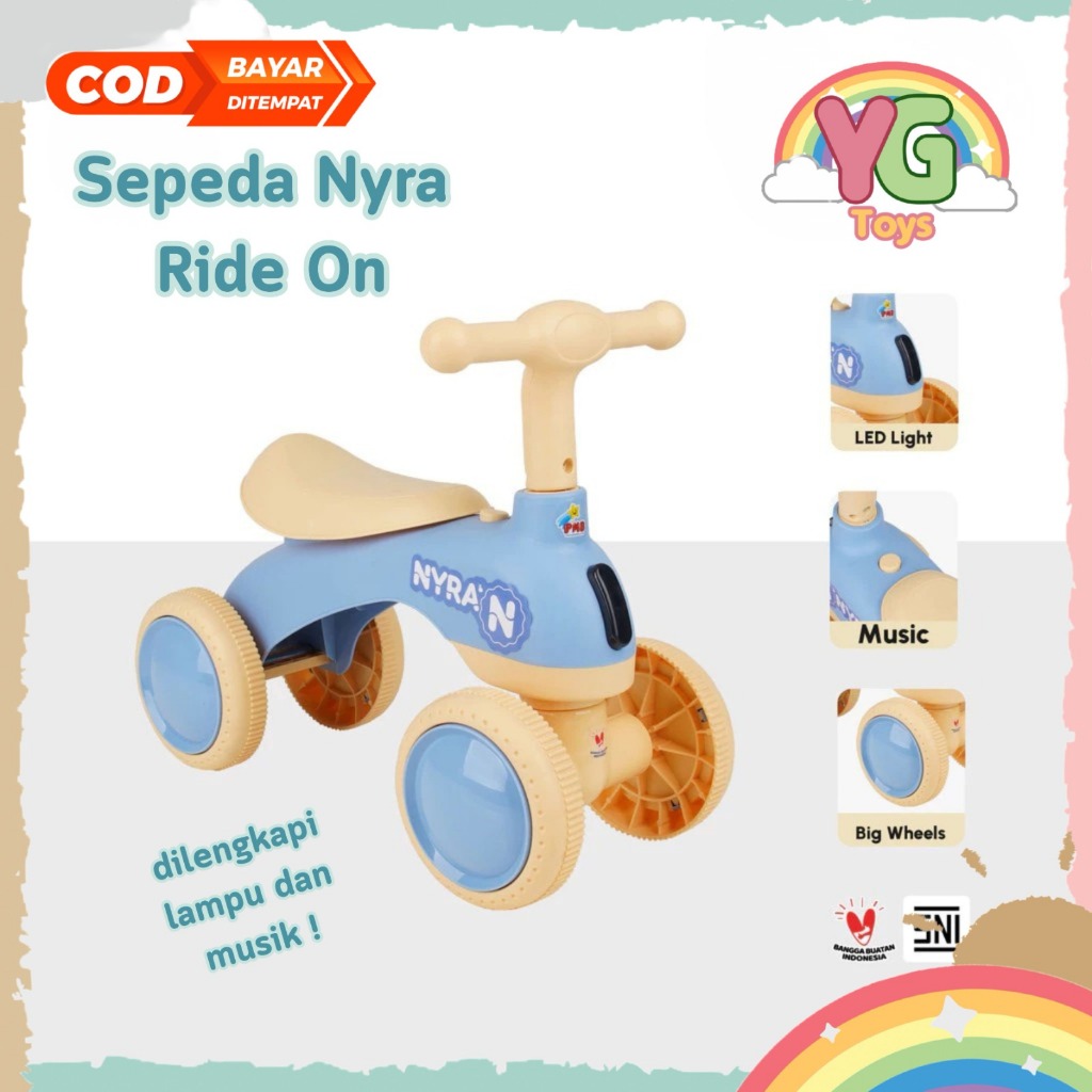 Yestoy Mainan mainan Ride On Nyra ukuran BIG SIZE Mainan Keseimbangan untuk Anak 1 Tahun