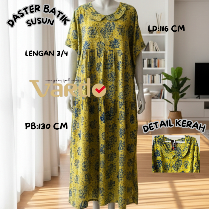 Batik Cap Daster Batik AriafuMom Model Susun Gamis Batik Rayon Super Grade A