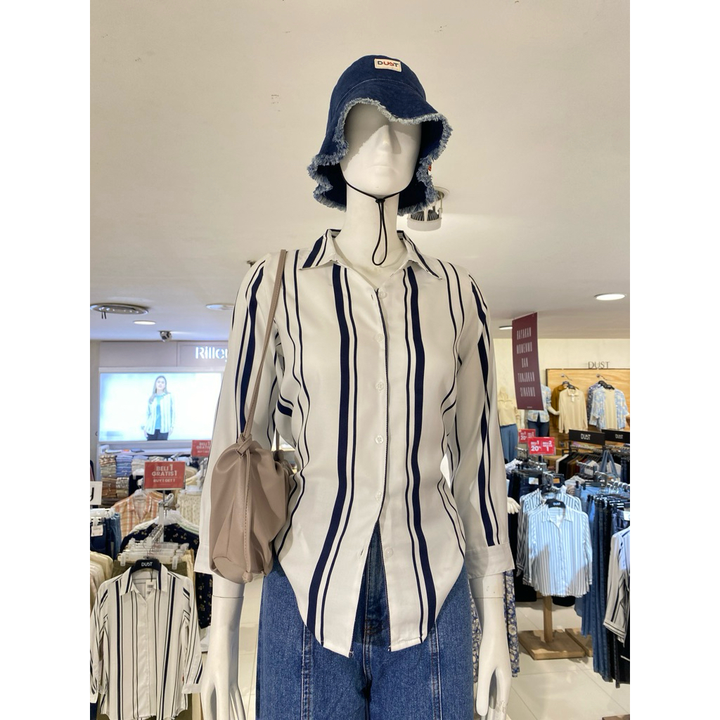 KEMEJA GARIS LENGAN PANJANG DUST BRAND MATAHARI ORIGINAL