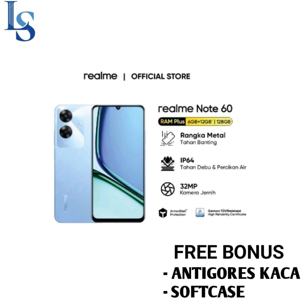HP REALME NOTE 60 RAM 6 GB ROM 128 GB [Realme note 60 6/128 GB] Garansi resmi
