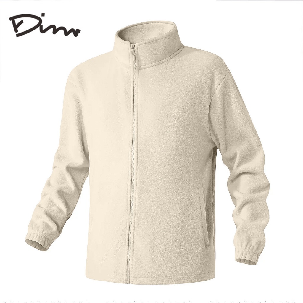 Dinn Jaket Pria Leher Berdiri Lengan Panjang Casual Korean Style Casual Outerwear Tebal Bulu Domba Z