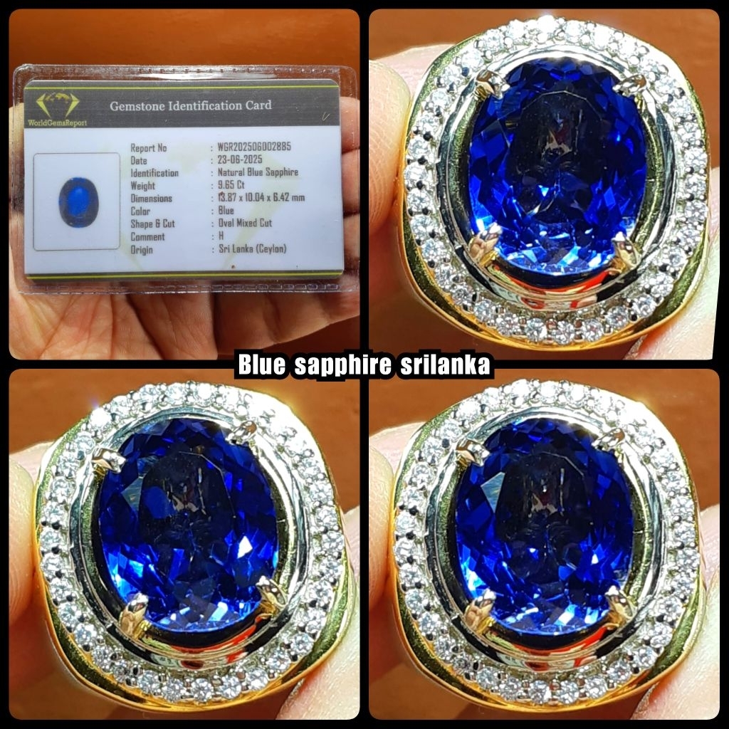 natural blue sapphire ceylon kristal jumbo royall blue