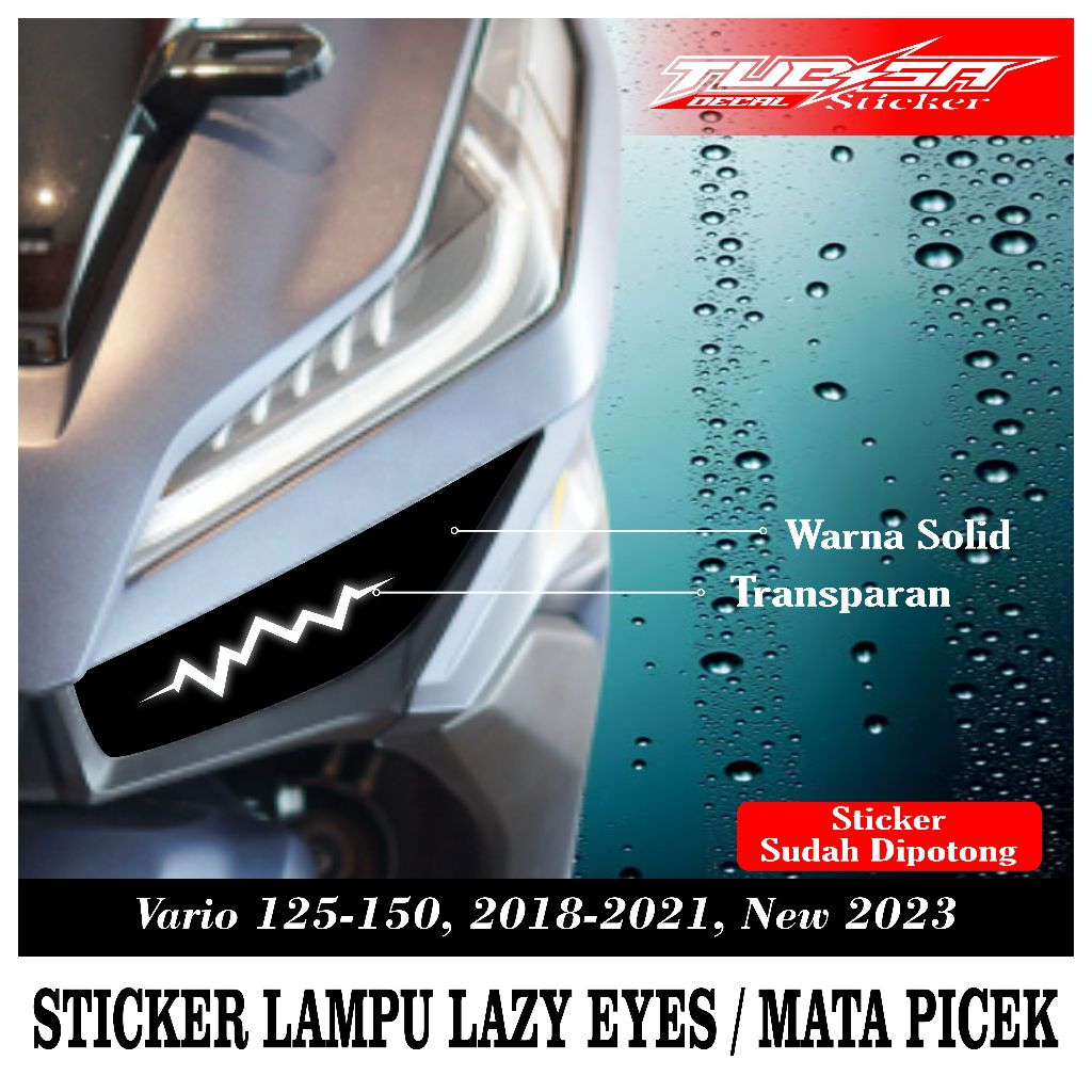 Stiker Lampu Mata Picek Vario 125 /150 2018-2021 | Stiker Lazy Eyes Vario  New 2023 |