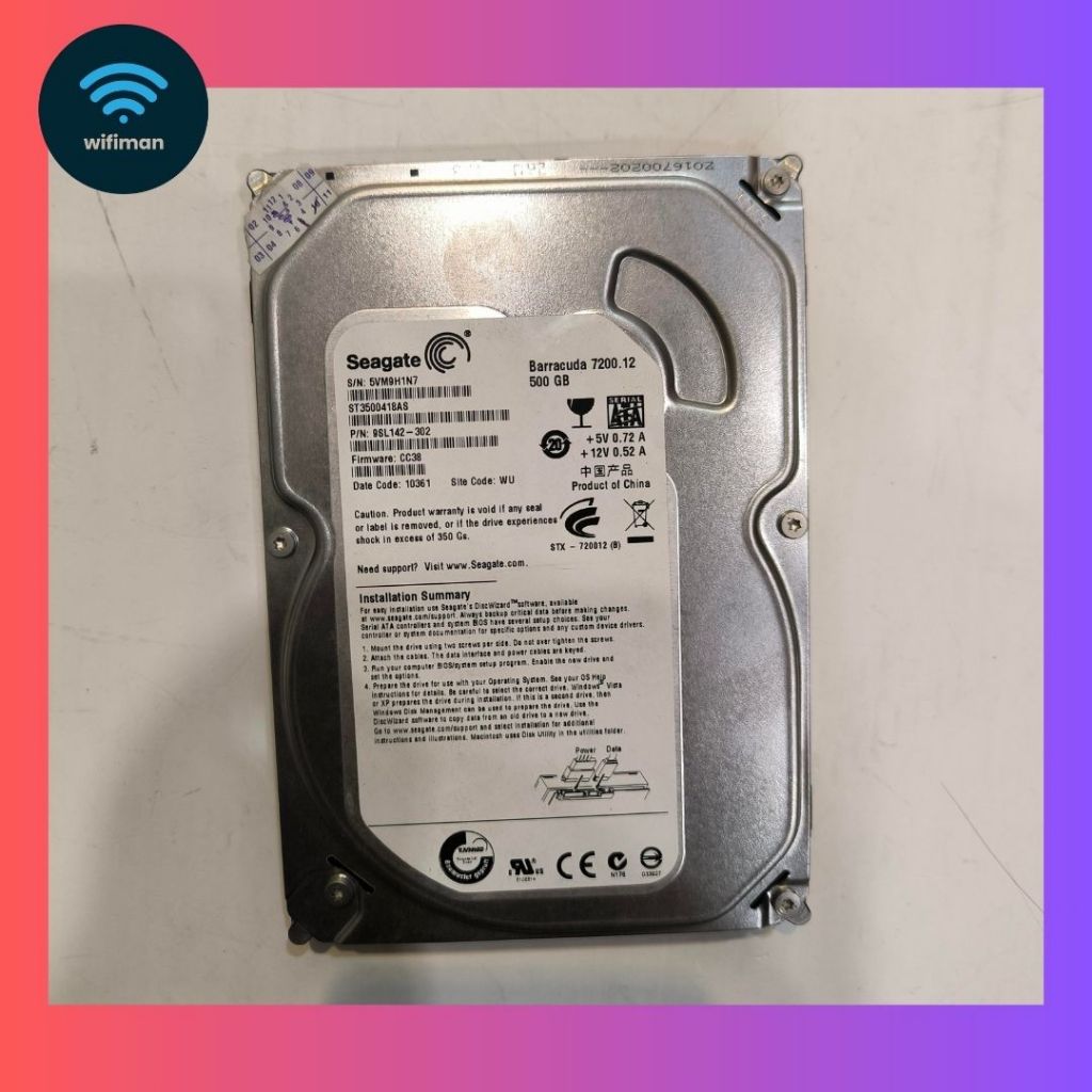 Hardisk 500GB Seagate Barracuda Sata 3.5 Baru. Internal - 500GB BARRACUDA