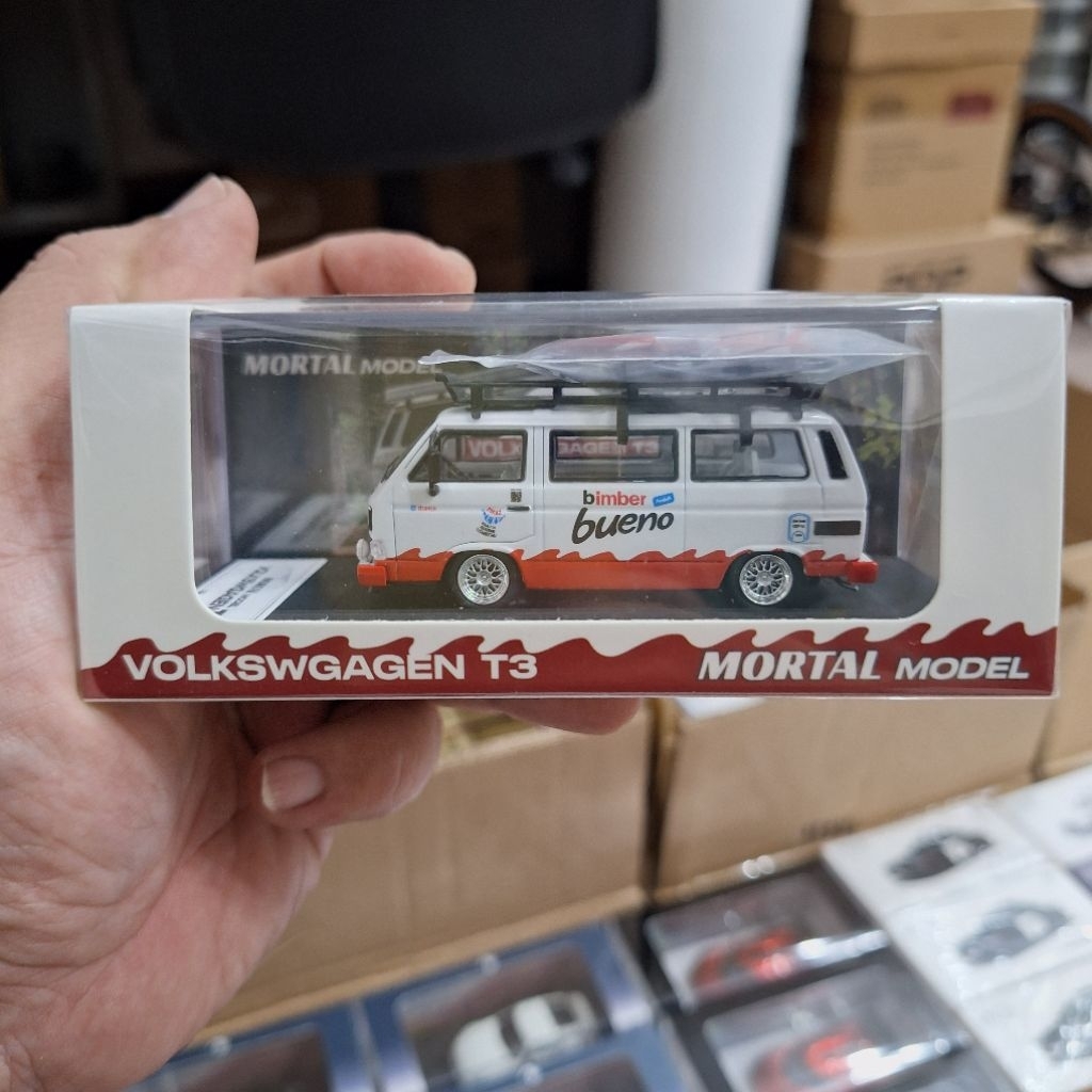 Mortal Diecast Skala 64 VW T3 Camper Kinder Choco Edition
