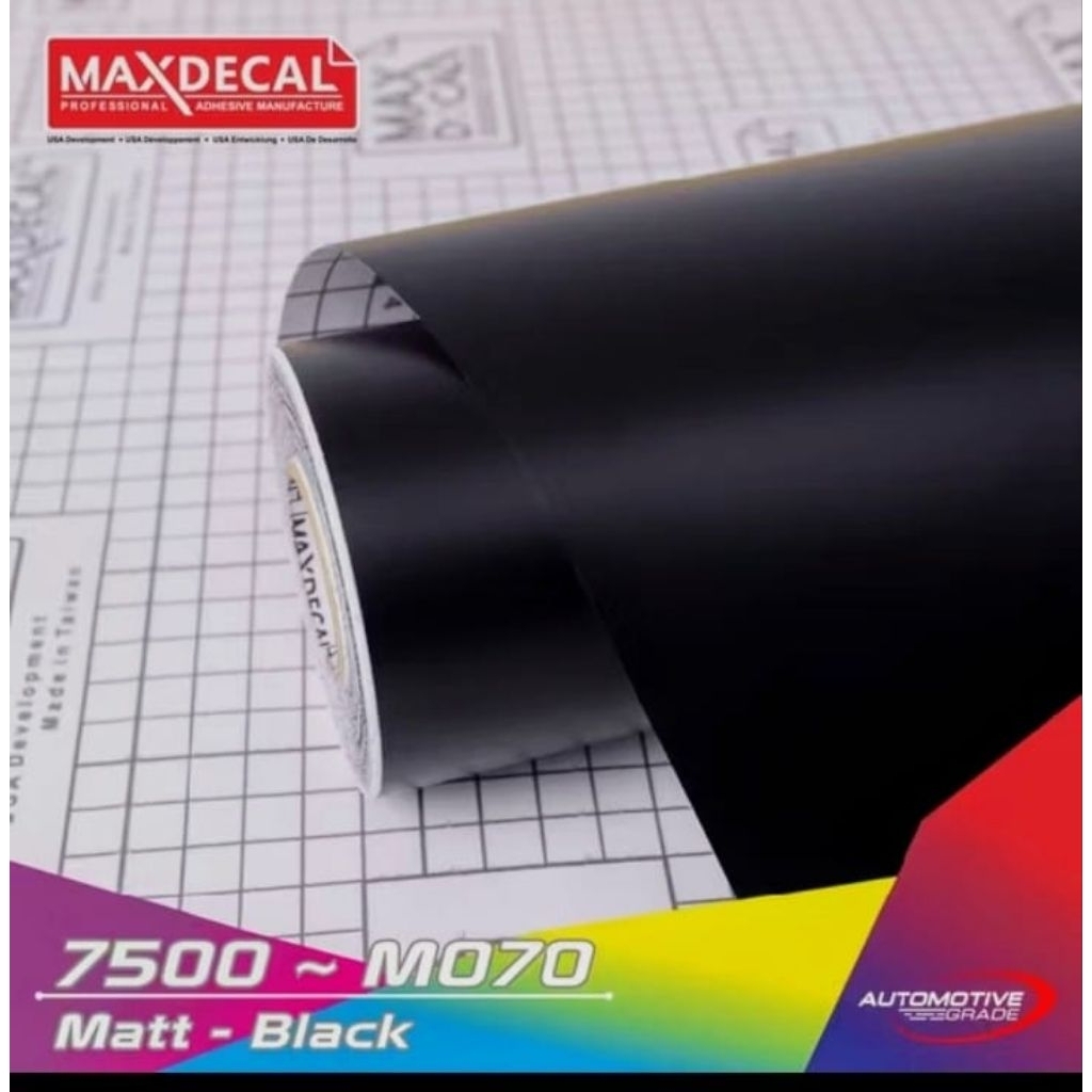 SKOTLET STICKER MOTOR HITAM DOFF MAXDECAL