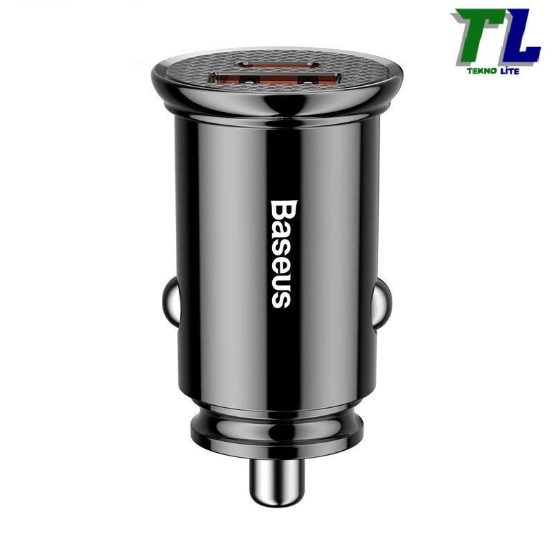 Baseus Circular Plastic A+C 30W PPS Car Charger Black And Silver
