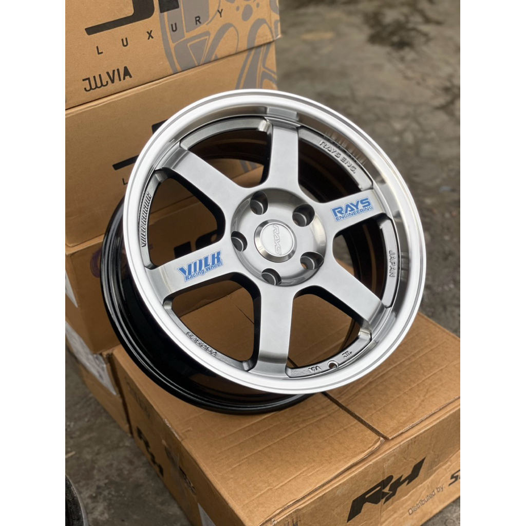 TE37 R16 hyper black polish