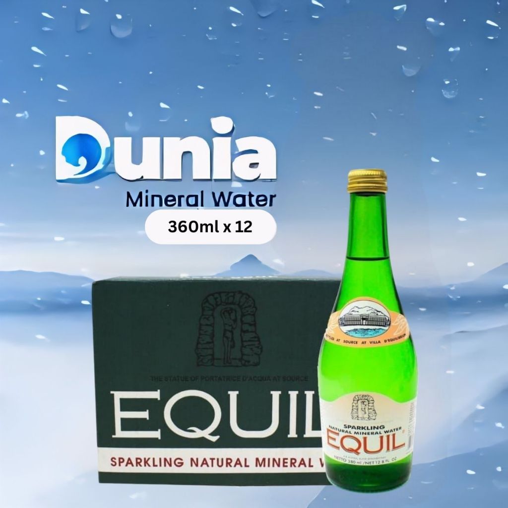 Equil Sparkling Mineral Water 380ml [ Dus isi 12 Botol ]