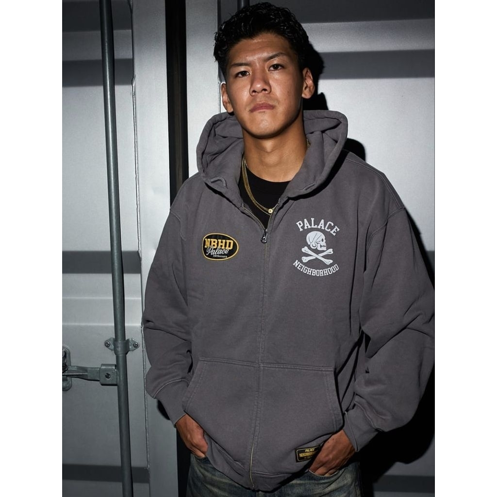 Palace x Neighborhood Skull Zip Hoodie