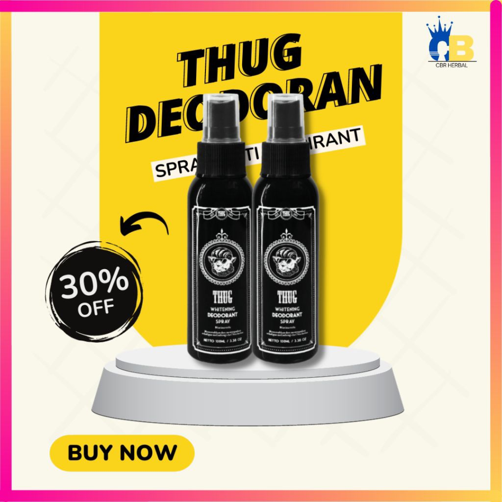 Thug Deodorant Spray Antiperspiran paket 3 pcs