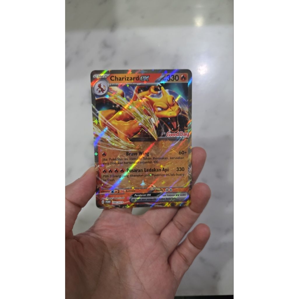 kartu pokemon charizard ex holo good day