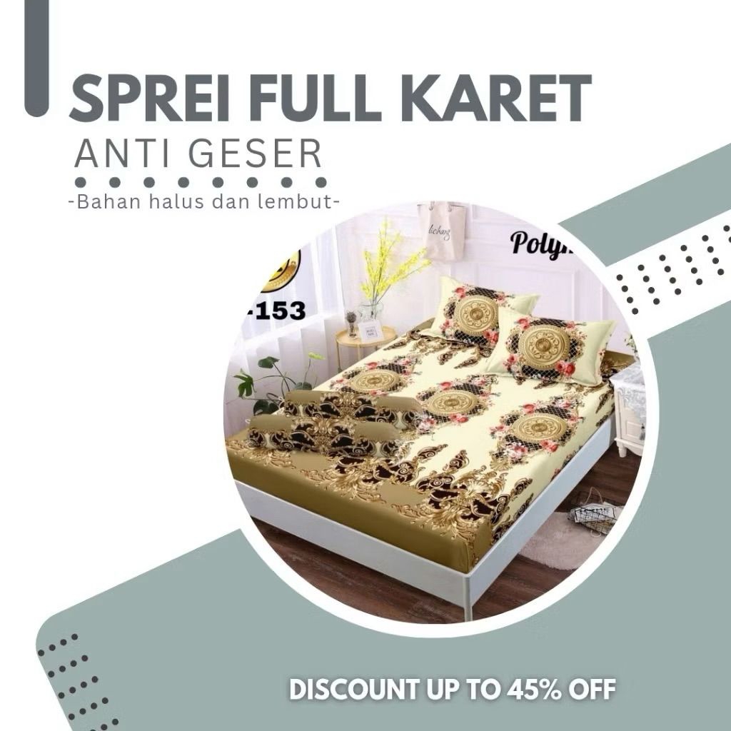 Sprei Viral Full Karet Keliling Motif Sultan Ukuran 120x200 160x200 180x200 200x200