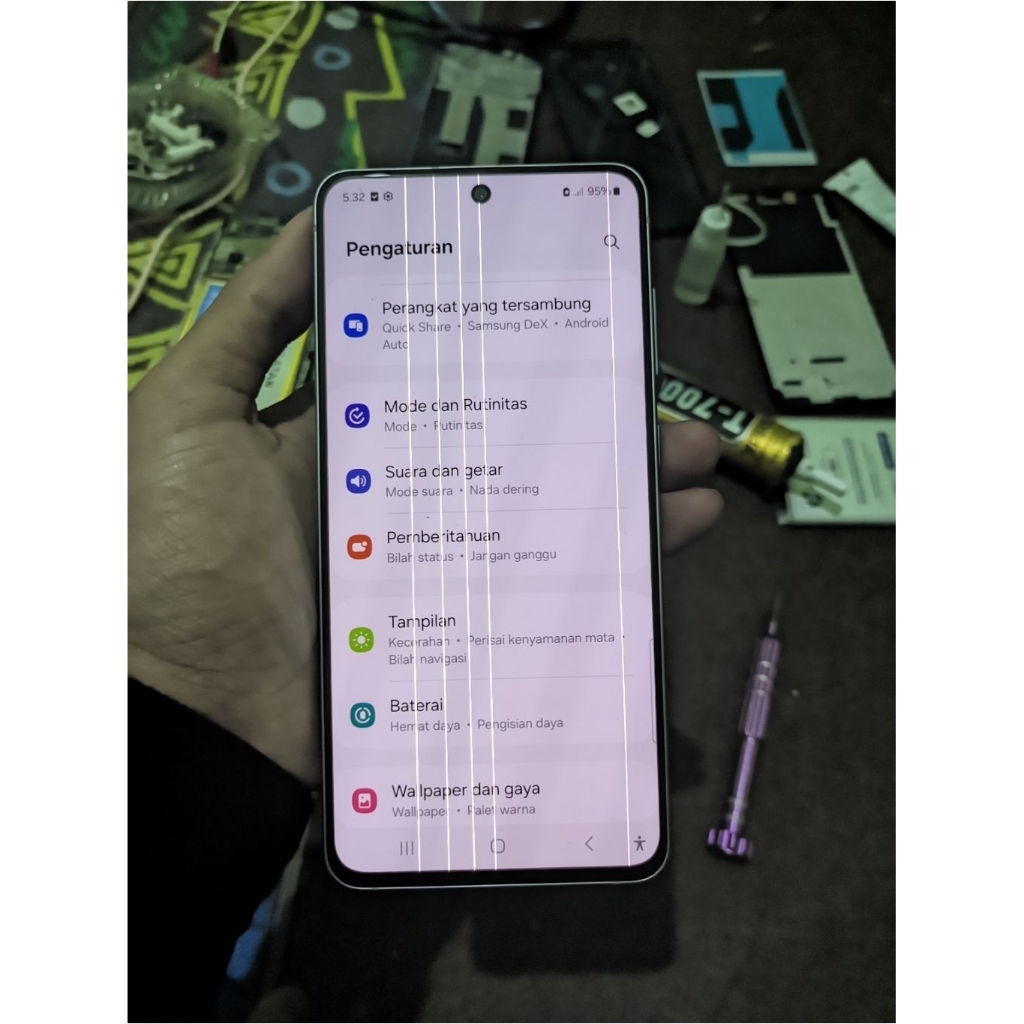 LCD SAMSUNG S21 FE ORI COPOTAN