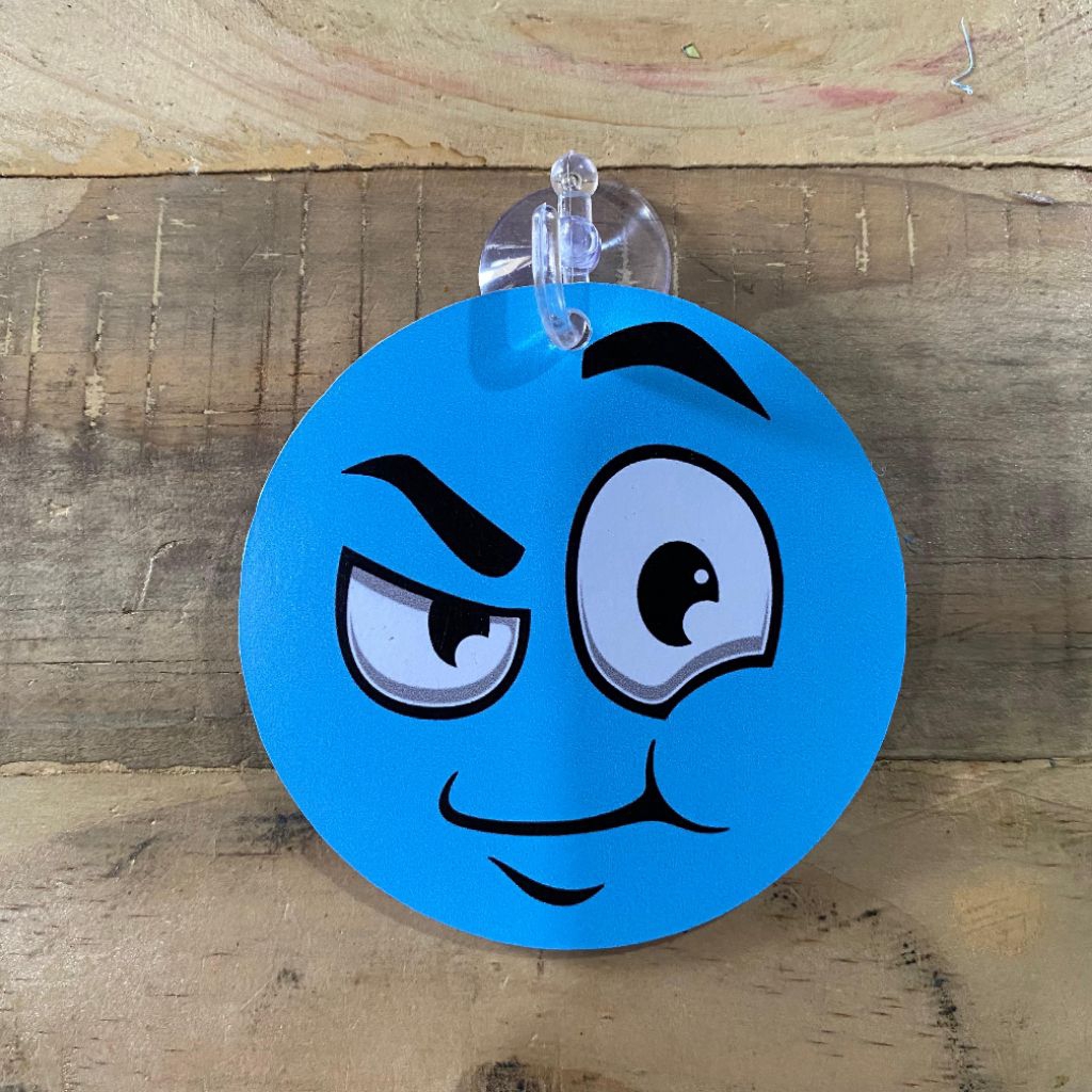 Gantungan Emoji Akrilik Mobil Truk Elf Canter Kaca Spion