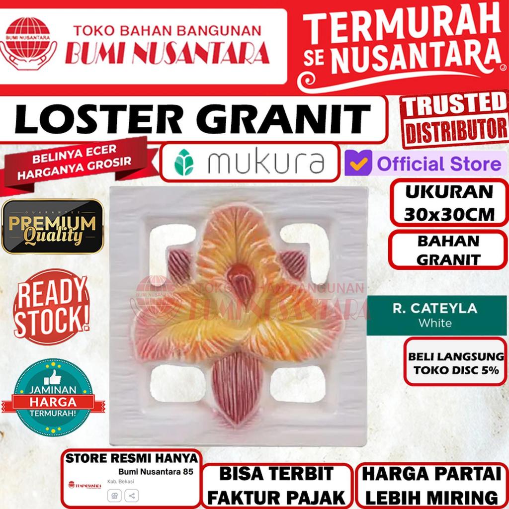 Mukura Roster Granit Keramik Minimalis Anti Tampias 30x30 Catelya White