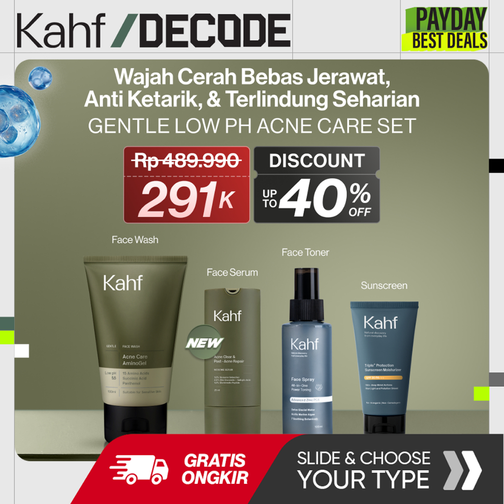 [SPECIAL KAHF DECODE : BUNDLE 4IN1 PAKET PERAWATAN WAJAH] Paket Face Care Expert Complete Kit (Face 