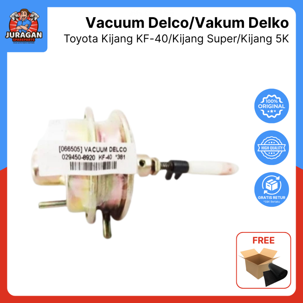 Vacuum Delco / Vakum Delko Toyota Kijang KF-40 / Kijang Super / Kijang 5K | Original & Tahan Lama