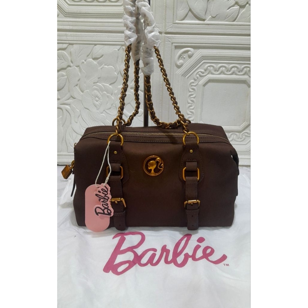 tas selempang  barbie suede gembok ORIGINAL